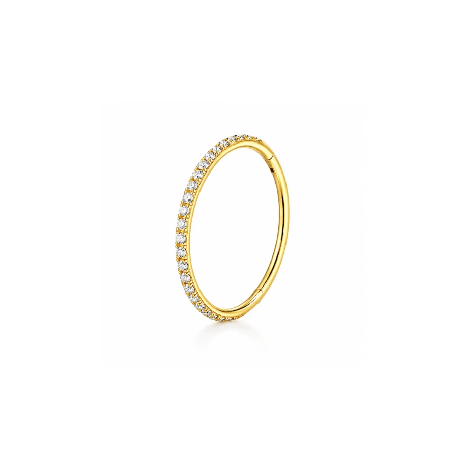 Argola clicker fina cravejada — AEP1